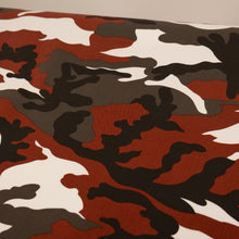 Load image into Gallery viewer, Printed Cotton Drill Deadstock - Camo Burgundy &amp; White
