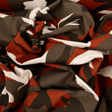 Load image into Gallery viewer, Printed Cotton Drill Deadstock - Camo Burgundy &amp; White
