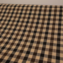 Load image into Gallery viewer, Cotton Gingham Deadstock - Brown, Black and Natural
