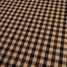 Load image into Gallery viewer, Cotton Gingham Deadstock - Brown, Black and Natural
