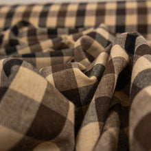 Load image into Gallery viewer, Cotton Gingham Deadstock - Brown, Black and Natural
