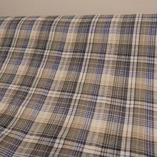 Load image into Gallery viewer, Yarn Dyed Cotton Plaid Voile Deadstock - White, Grey &amp; Blue
