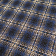 Load image into Gallery viewer, Yarn Dyed Cotton Plaid Deadstock - Blue &amp; Black
