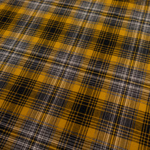 Load image into Gallery viewer, Yarn Dyed Cotton Plaid Deadstock - Mustard Yellow &amp; Black
