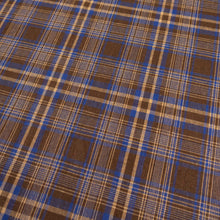 Load image into Gallery viewer, Yarn Dyed Cotton Plaid Deadstock - Brown &amp; Blue
