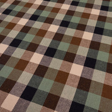 Load image into Gallery viewer, Yarn Dyed Cotton Plaid Deadstock - Sage, Brown &amp; Navy
