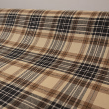 Load image into Gallery viewer, Brushed Cotton Plaid Deadstock - Beige, Taupe &amp; Black
