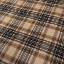 Load image into Gallery viewer, Brushed Cotton Plaid Deadstock - Beige, Taupe &amp; Black
