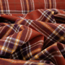 Load image into Gallery viewer, Brushed Cotton Plaid Deadstock - Paprika &amp; White
