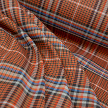 Load image into Gallery viewer, Brushed Cotton Plaid Deadstock - Burnt Orange &amp; Brown
