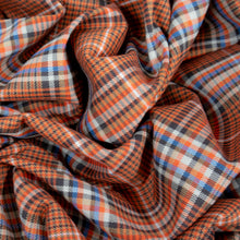 Load image into Gallery viewer, Brushed Cotton Plaid Deadstock - Burnt Orange &amp; Brown
