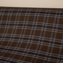 Load image into Gallery viewer, Brushed Cotton Plaid Deadstock - Grey, Navy &amp; Brown
