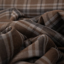 Load image into Gallery viewer, Brushed Cotton Plaid Deadstock - Grey, Navy &amp; Brown
