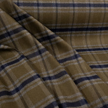 Load image into Gallery viewer, Brushed Cotton Plaid Deadstock - Grey, Khaki &amp; Ink
