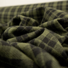 Load image into Gallery viewer, Brushed Cotton Plaid Deadstock - Green &amp; Black
