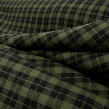 Load image into Gallery viewer, Brushed Cotton Plaid Deadstock - Green &amp; Black
