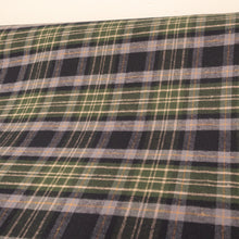 Load image into Gallery viewer, Brushed Cotton Plaid Deadstock - Grey, Bottle &amp; Navy
