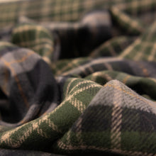 Load image into Gallery viewer, Brushed Cotton Plaid Deadstock - Grey, Bottle &amp; Navy
