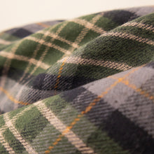 Load image into Gallery viewer, Brushed Cotton Plaid Deadstock - Grey, Bottle &amp; Navy
