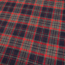 Load image into Gallery viewer, Brushed Cotton Plaid Deadstock - Grey, Red &amp; Navy

