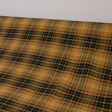 Load image into Gallery viewer, Brushed Cotton Plaid Deadstock - Honey, Black &amp; Green
