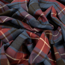 Load image into Gallery viewer, Brushed Cotton Plaid Deadstock - Blue, Wine, Black &amp; Cream
