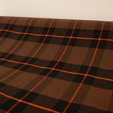 Load image into Gallery viewer, Brushed Cotton Plaid Deadstock - Choc, Black &amp; Orange
