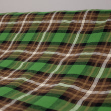 Load image into Gallery viewer, Brushed Cotton Plaid Deadstock - Leaf, Brown &amp; White
