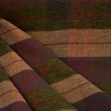Load image into Gallery viewer, Brushed Cotton Plaid Deadstock - Raisin, Biscuit &amp; Khaki
