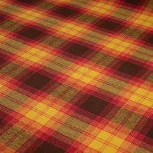 Load image into Gallery viewer, Brushed Cotton Plaid Deadstock - Ochre, Cerise &amp; Choc
