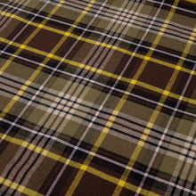 Load image into Gallery viewer, Brushed Plaid Cotton Deadstock - Choc, Khaki &amp; Buttercup
