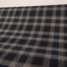 Load image into Gallery viewer, Brushed Cotton Plaid Deadstock 210gsm - Grey &amp; Ink
