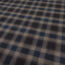 Load image into Gallery viewer, Brushed Cotton Plaid Deadstock 210gsm - Grey &amp; Ink
