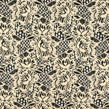 Load image into Gallery viewer, Floral Stretch Lace Deadstock - Ivory &amp; Black
