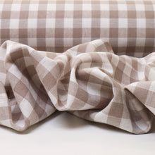 Load image into Gallery viewer, Linen Cotton Gingham - White &amp; Earth
