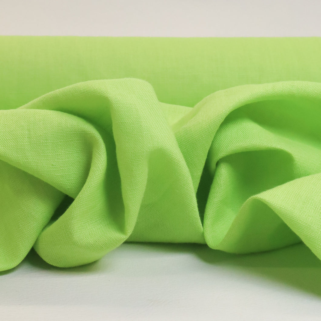 Washed Linen Cotton - Lime (Last Chance Colour)
