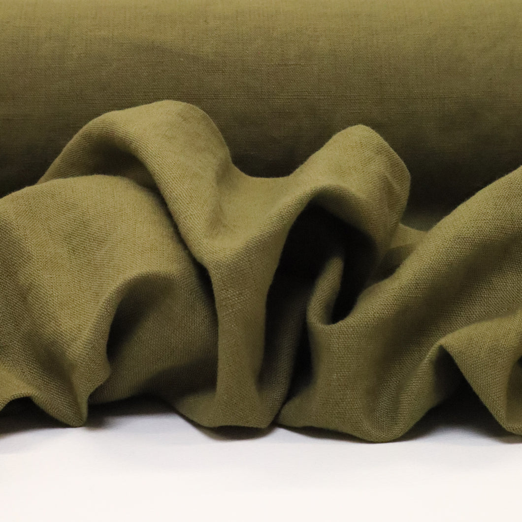 Washed Linen Cotton - Olive