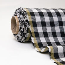 Load image into Gallery viewer, Linen Cotton Gingham - Black &amp; White
