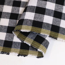 Load image into Gallery viewer, Linen Cotton Gingham - Black &amp; White
