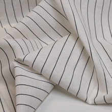 Load image into Gallery viewer, Linen Cotton Yarn Dyed Pinstripe - White
