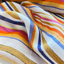 Load image into Gallery viewer, Lollipop Stripe Linen Voile Print - Multi
