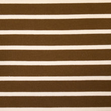 Load image into Gallery viewer, Striped Loop Back Sweatshirt - Walnut &amp; White
