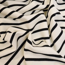 Load image into Gallery viewer, Striped Loop Back Sweatshirt - White/Black
