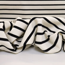 Load image into Gallery viewer, Striped Loop Back Sweatshirt - White/Black
