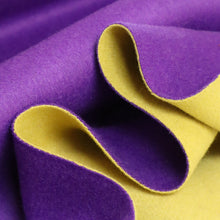 Load image into Gallery viewer, Madame Double-Sided 100% Wool Coating - Purple &amp; Chartreuse
