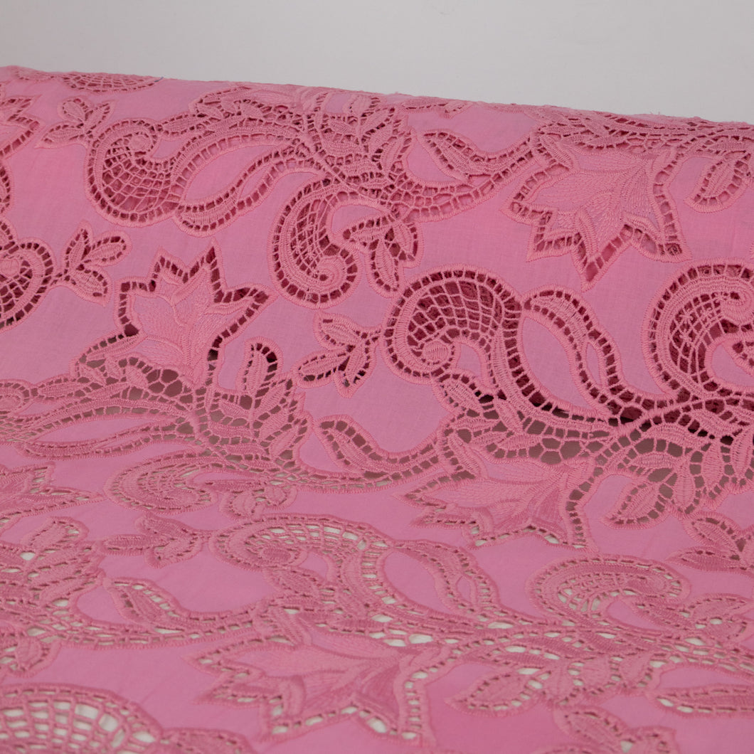 Medina Embroidered Cotton Designer End – Bubblegum