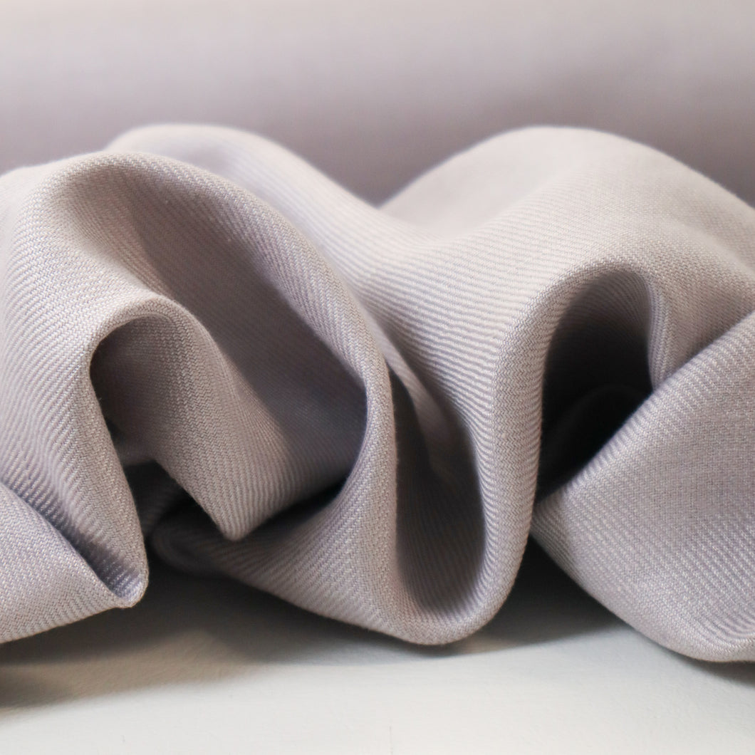 Midweight Linen Viscose Twill - Silver