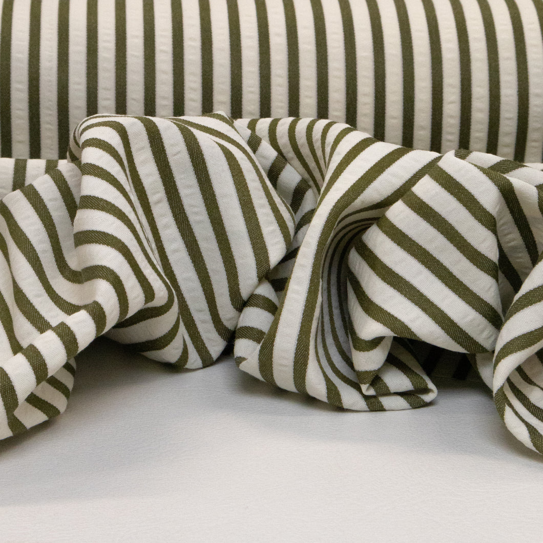Mini Seersucker Stripe - Khaki