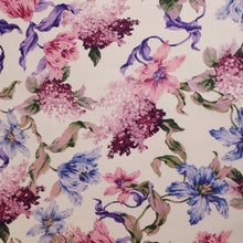 Load image into Gallery viewer, Mulberry 100% Linen Pre-Washed Print - Floral on White Base
