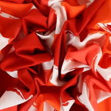 Load image into Gallery viewer, Cotton Abstract Stripe Print - Red Raider Orange Red
